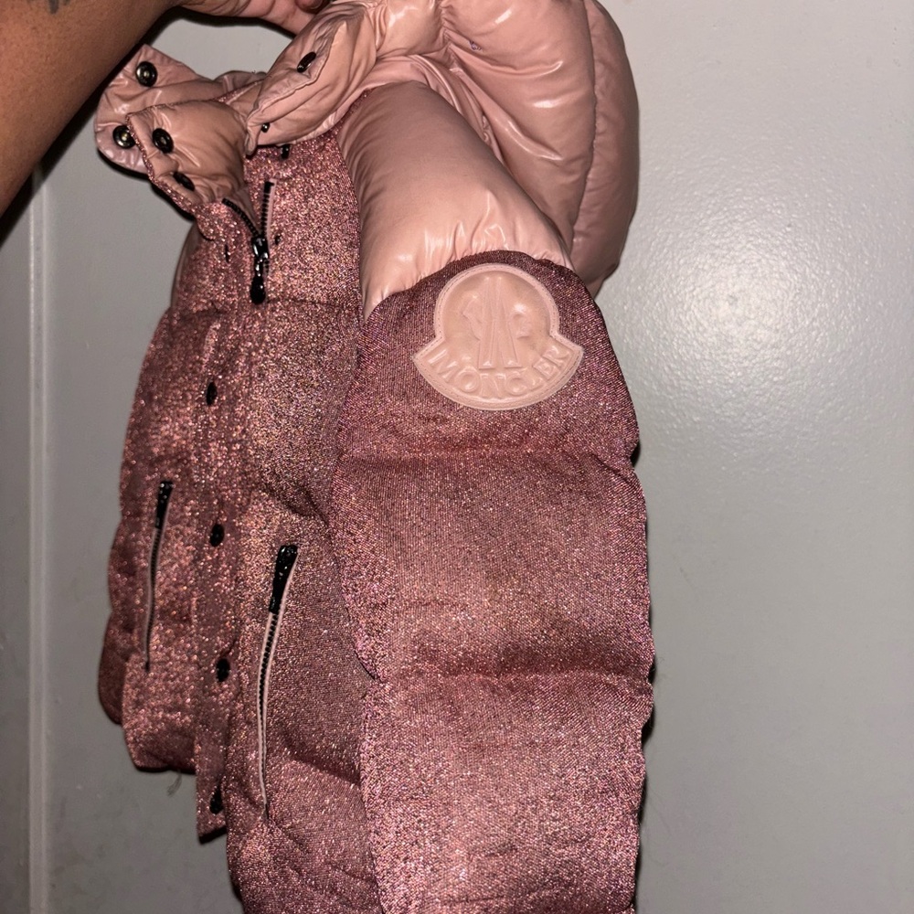 Moncler Shimmering Pink Puffer Jacket